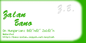 zalan bano business card